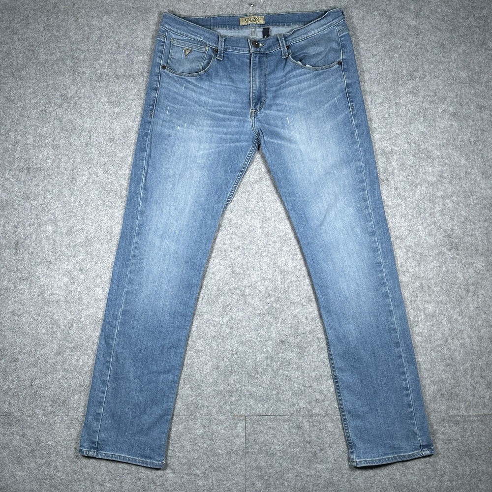 Guess Jeans Los Angeles Denim Jeans Women's Size 32x30 Blue Slim‎ Faded